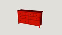 IKEA HEMNES Chest of 8 drawers, red-brown
