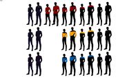 Star Trek Uniform Silhouettes (22nd, 23rd and 24th century)