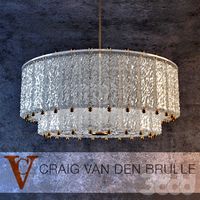 Venini Two Tier Textured Glass Fixture