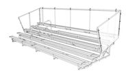 5 Row Aluminum Bleachers - Midfielder Series (24')