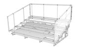 5 Row Aluminum Bleachers - Midfielder Series (15' Right Spectator Row)