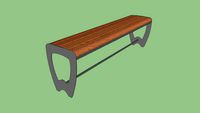 Скамейка, лавочка без спинки С453 / Bench C453