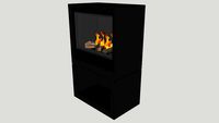 Bellfires Box gas 65 with log store