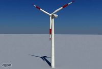 Wind Turbine Land Realtime3d model