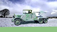 GAZ-AA TRUCK 1/2 TRACK + RECOILLESS 76MM GUN -- RED ARMY (SOVIETS) WW2 +COMOUFLAGE SNOW