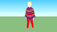 2D Little Girl standing
