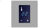 Artec/Antique Central plate for universal temperature control unit insert with touch display with Universal temperature control unit insert with touch display, aluminium
