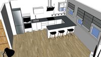 Salón cocina y baño