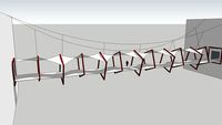floating multiple hypars on suspended square frames