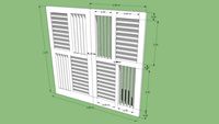 Metal gate with louvers