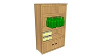 Armoire Basse avec portes basses Bois Vieilli