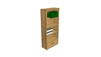 Armoire Haute Porte Basses Bois Vieilli
