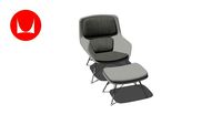 Striad Lounge Chair Mid Back and Ottoman