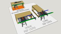 RIDGID 2412 Tablesaw w/ VSCTools Fence Plus Mobile Outfeed Workbench