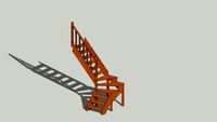 L-turn Wooden Stair 'UniScala LW-01' (winding treads)