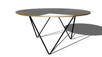 REFLECT Table basse en verre trempé effet miroir et métal noir REF 166005 PRIX 69.99