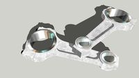 A pair of aluminum Small block Chevy connecting rods.