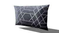 Coussin graphique gris anthracite 30x50cm ZOLA REF 167475 PRIX 17.99