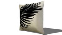 Coussin en lin imprimé feuille 45x45cm KORU REF 167891 PRIX 25.90