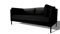 JOSH Canapé 3 places en tissu anthracite REF 166181 PRIX 499.00