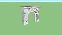 marble routed fireplace