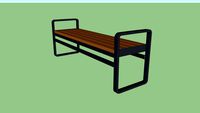 Скамейка без спинки с подлокотиниками С306 / Bench C306