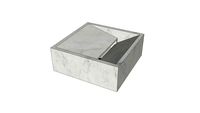 Vasco Countertop Basin 40x40x15 in Bianco Carrara Marble