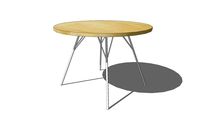 BOW Table en peuplier et métal blanc D.110cm REF 166155 PRIX 150.00