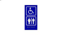 Restroom Sign Handicap Unisex