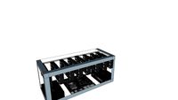 Mining rig with measurements for 8 evga gtx 1070 sc black edition cards
