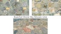 Buechel Stone Sky Mosaic Line - Architectural Thin Veneer Stone and Full Stone Veneer Masonry 6x6