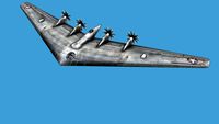 Northrop YB-35 flying wing (low poly)