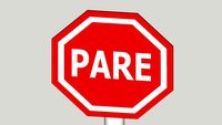Placa R-1 Parada obrigatória