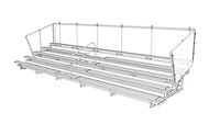 5 Row Aluminum Bleachers - Midfielder Series (30')