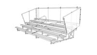 5 Row Aluminum Bleachers - Midfielder Series (21')