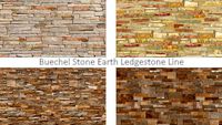Buechel Stone Earth Ledgestone Line - Architectural Thin Veneer Stone and Full Stone Veneer Masonry 6x6