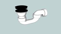 JEE-O bath siphon - structured powder coated black