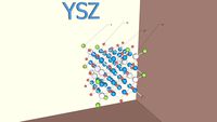 Yttria-stabilized zirconia (YSZ) structure.