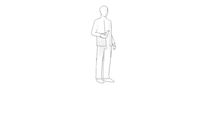 Low Poly Man Holding Chicken