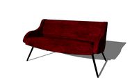 Joyce Banquette 2 places en tissu bordeaux REF 166496 PRIX 330.00