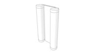 Low Poly 5' Double Acting Spring Hinge
