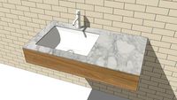 Basin, rectangular inset