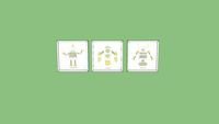 Composição de quadros para quarto de Bebe com 3 Posters/Quadros Robôs - Suh Riediger