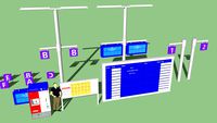 Deutsche Bahn Bahnhof Zubehör mit Fahrkarten Automat