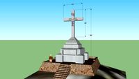 Modelo 3D da Cruz do Krizevac em Medjugorje