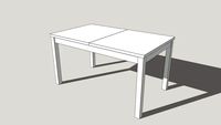 IKEA BJURSTA (140 x 84 cm) white table / IKEA BJURSTA table blanche