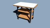 Heavy Duty Steel Frame Rolling Workbench, 30in x 42in x 36in