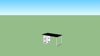 Linnmon Ullrik black and white desk