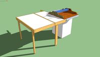 Folding Outfeed Table and Crosscut Sled for Jet Table Saw 2