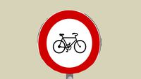 Ban transit bicycles sign